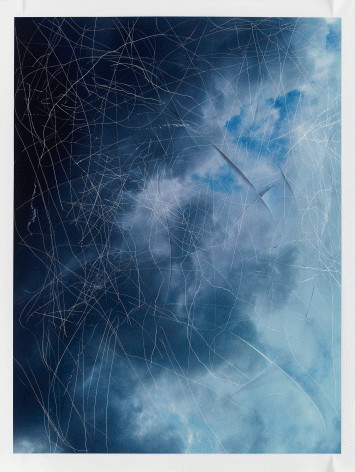 Jim Hodges, "study for scratching the sky", 2011-2012, Scratched and incised archival pigment print
