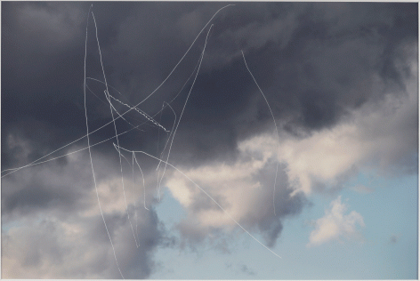ALT="Jim Hodges, Small Variation - Scratched Sky XXXVI, 2012, Scratched and incised archival pigment print "