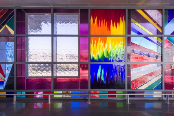 Sarah Cain's Stained-Glass Installation at San Francisco International Airport